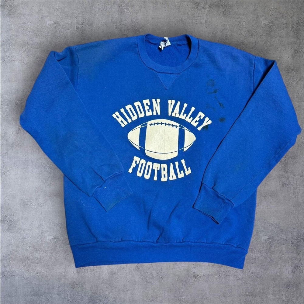 Vintage‎ 90s Russell Athletic blue Hidden Valley sweater large